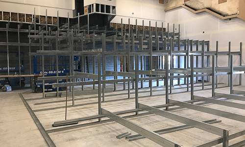 Construction in progress - steel framework in place